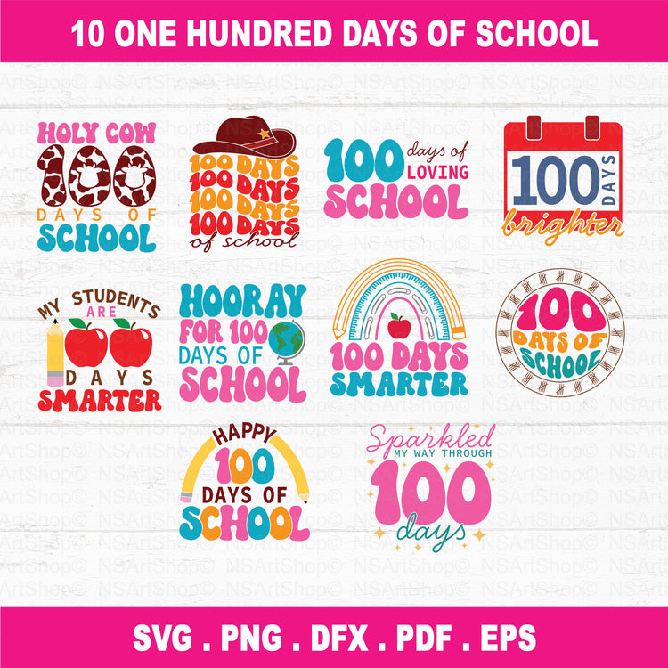 100 Days Of School SVG Files