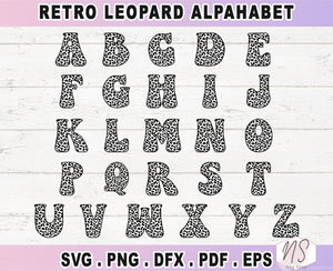 leopard Animal Print Letters SVG Bundle