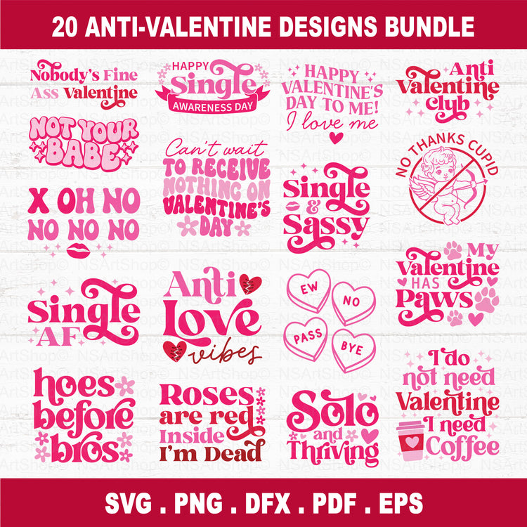 Anti-Valentine SVG Files