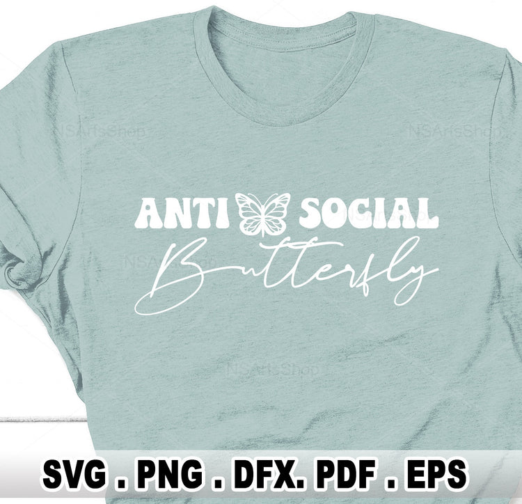 Antisocial Butterfly SVG