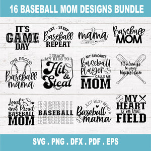 Baseball Mom SVG Bundle