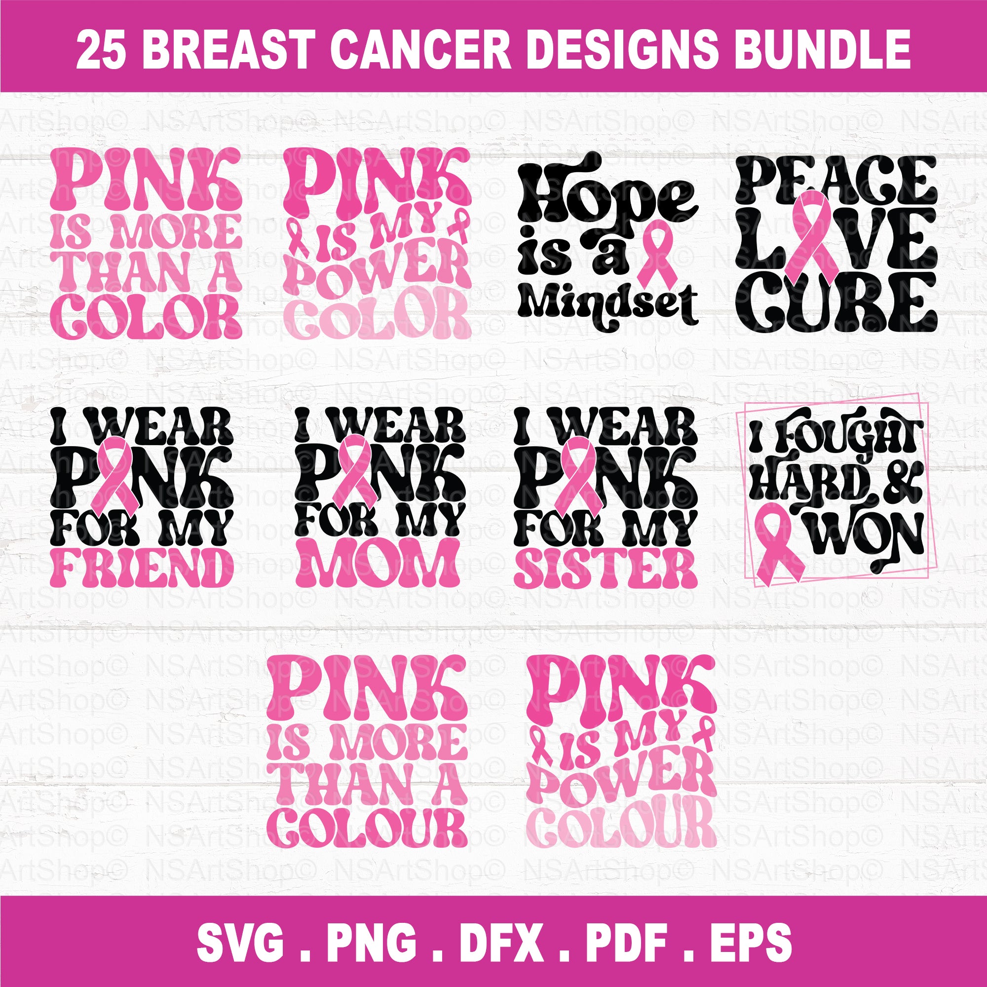 Breast Cancer Awearness SVG Bundle