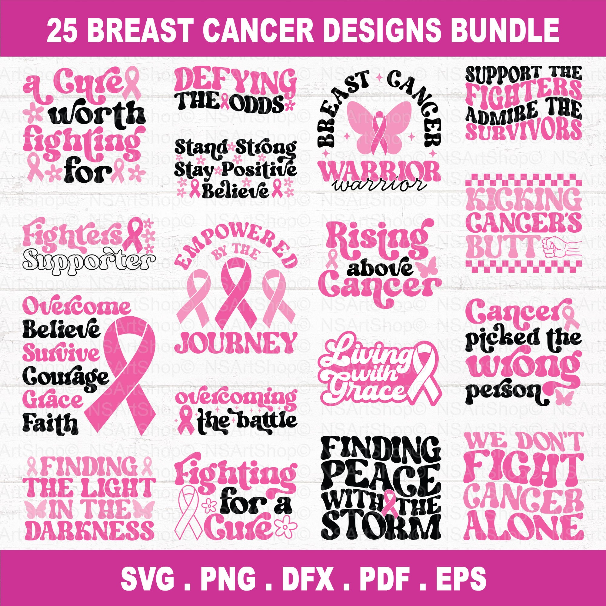 Breast Cancer Awearness SVG Bundle