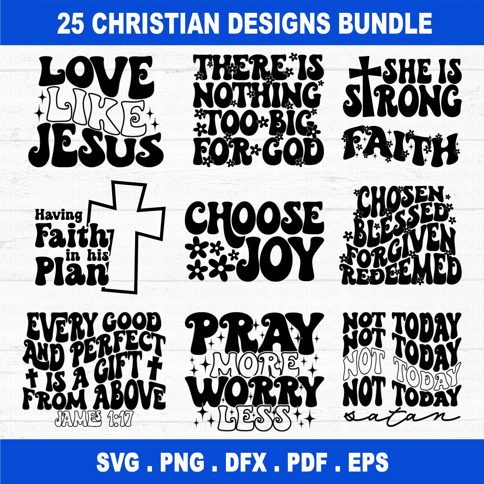 Christian SVG Bundle Retro