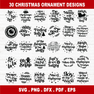 Christmas Ornament SVG Bundle