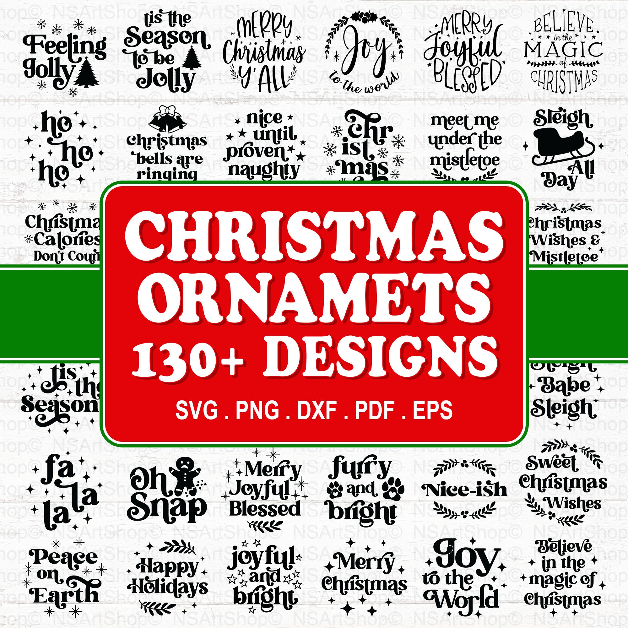 Mega Christmas Ornament SVG Files