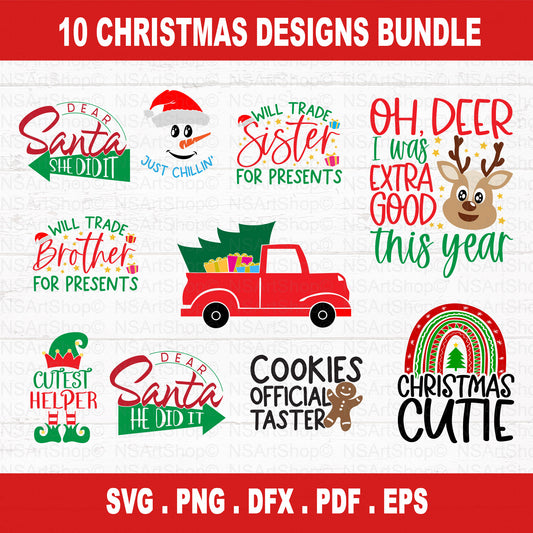 christmas svg for kids with presents snow man and deers