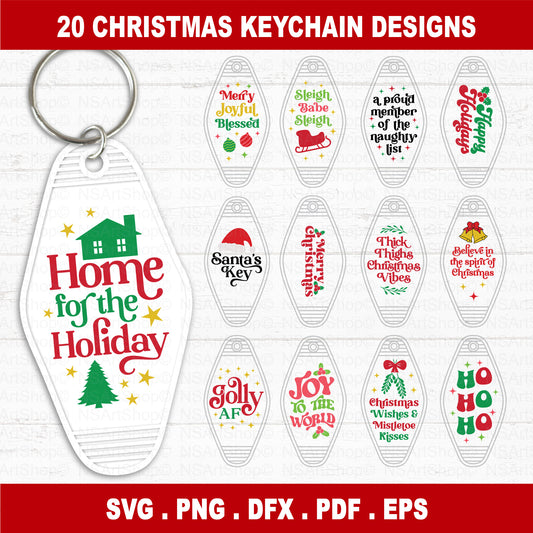 Christmas Motel Keychain SVG Bundle