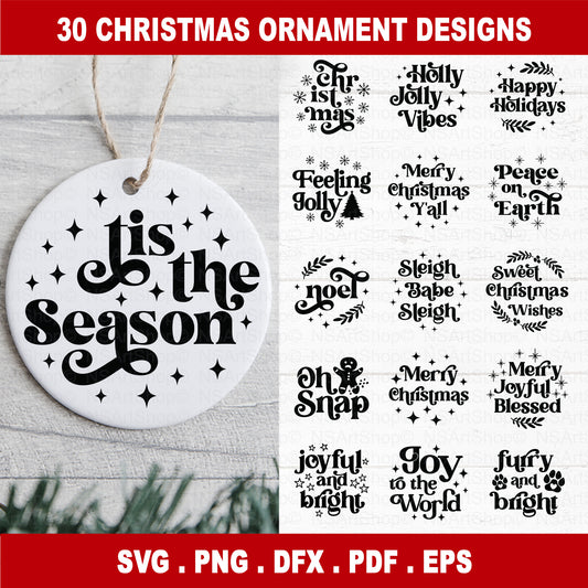 Christmas Ornament SVG Bundle