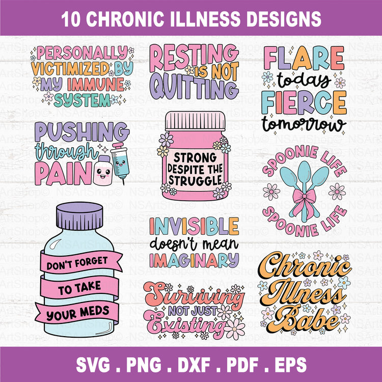 Chronic Illness SVG Bundle