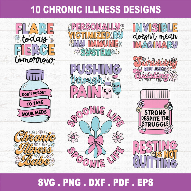 Chronic Illness SVG Bundle