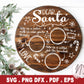 Santa Round Tray SVG