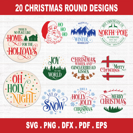 Christmas Door Hanger SVG Bundle