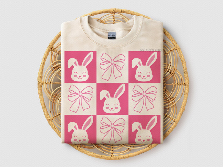 Easter Bunny Checkered SVG