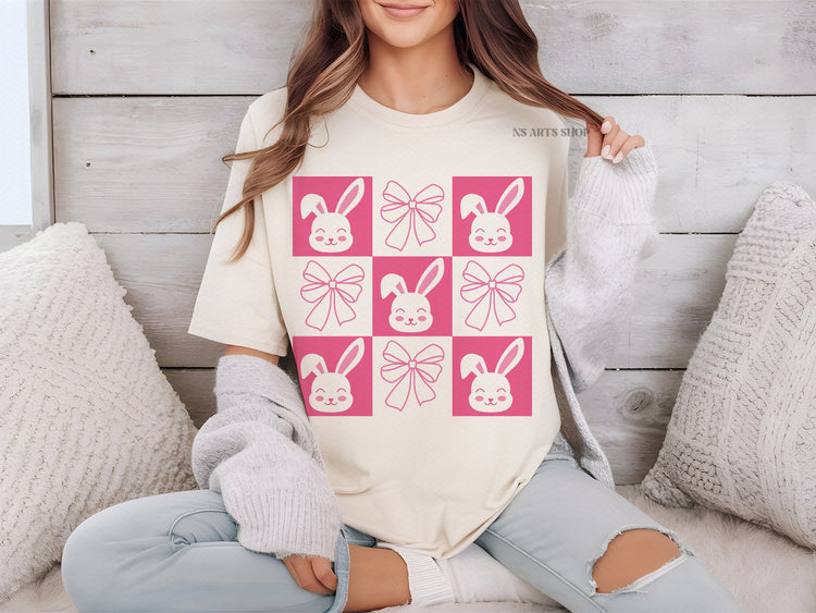 Easter Bunny Checkered SVG