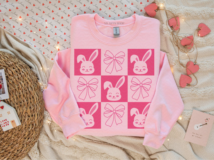 Easter Bunny Checkered SVG