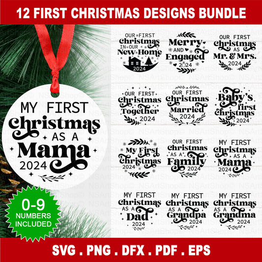 First Christmas SVG Files