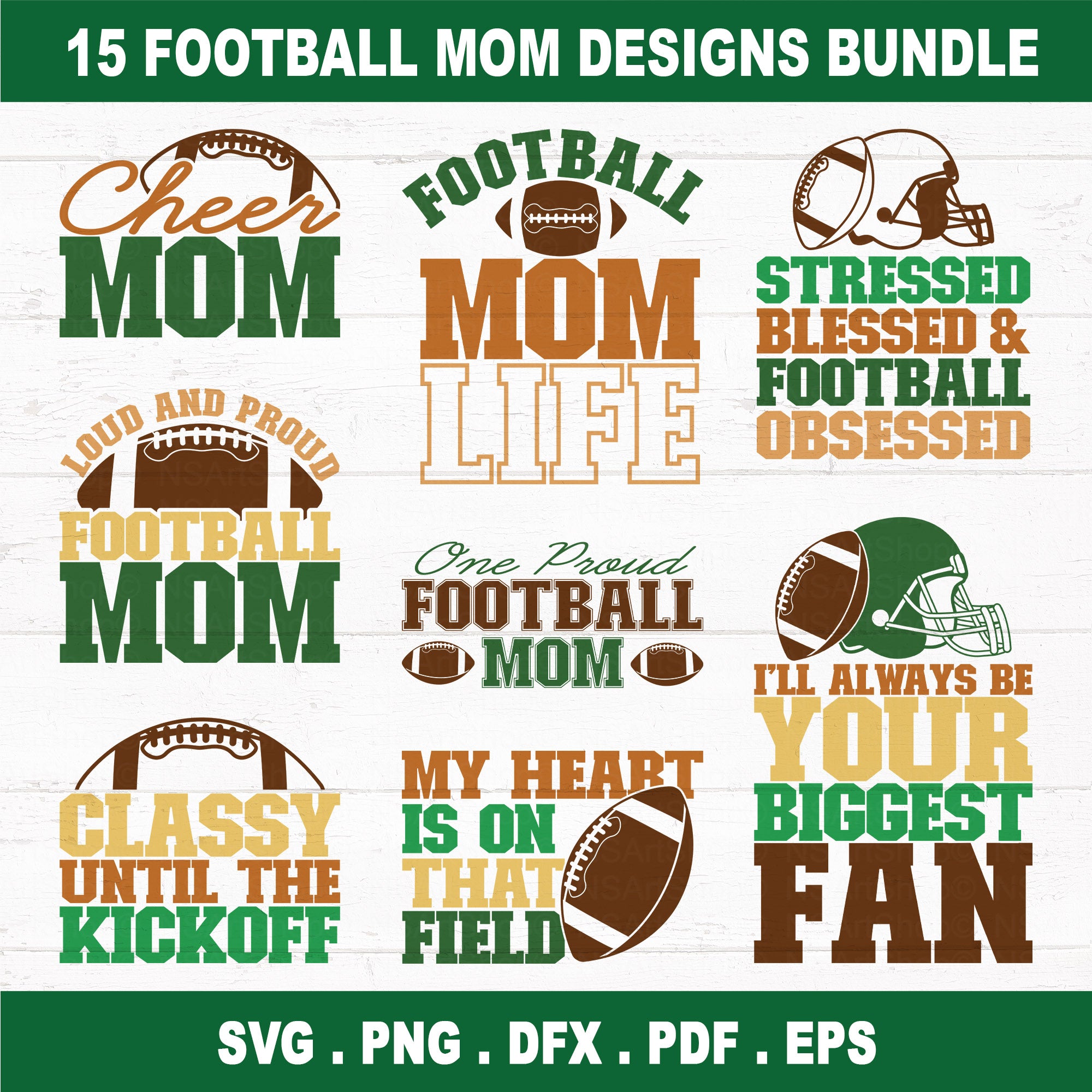 American Football Mom SVG Bundle