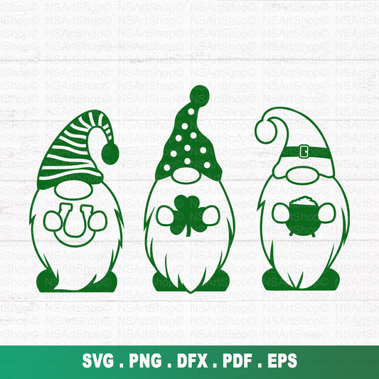 St Patrick's day Gnomes SVG