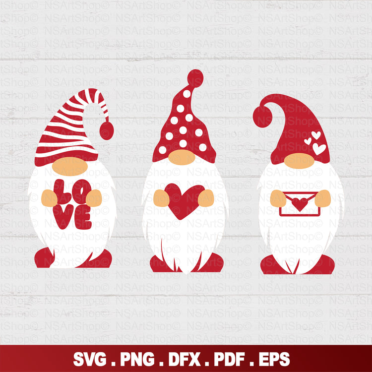 Valentine's Gnome SVG