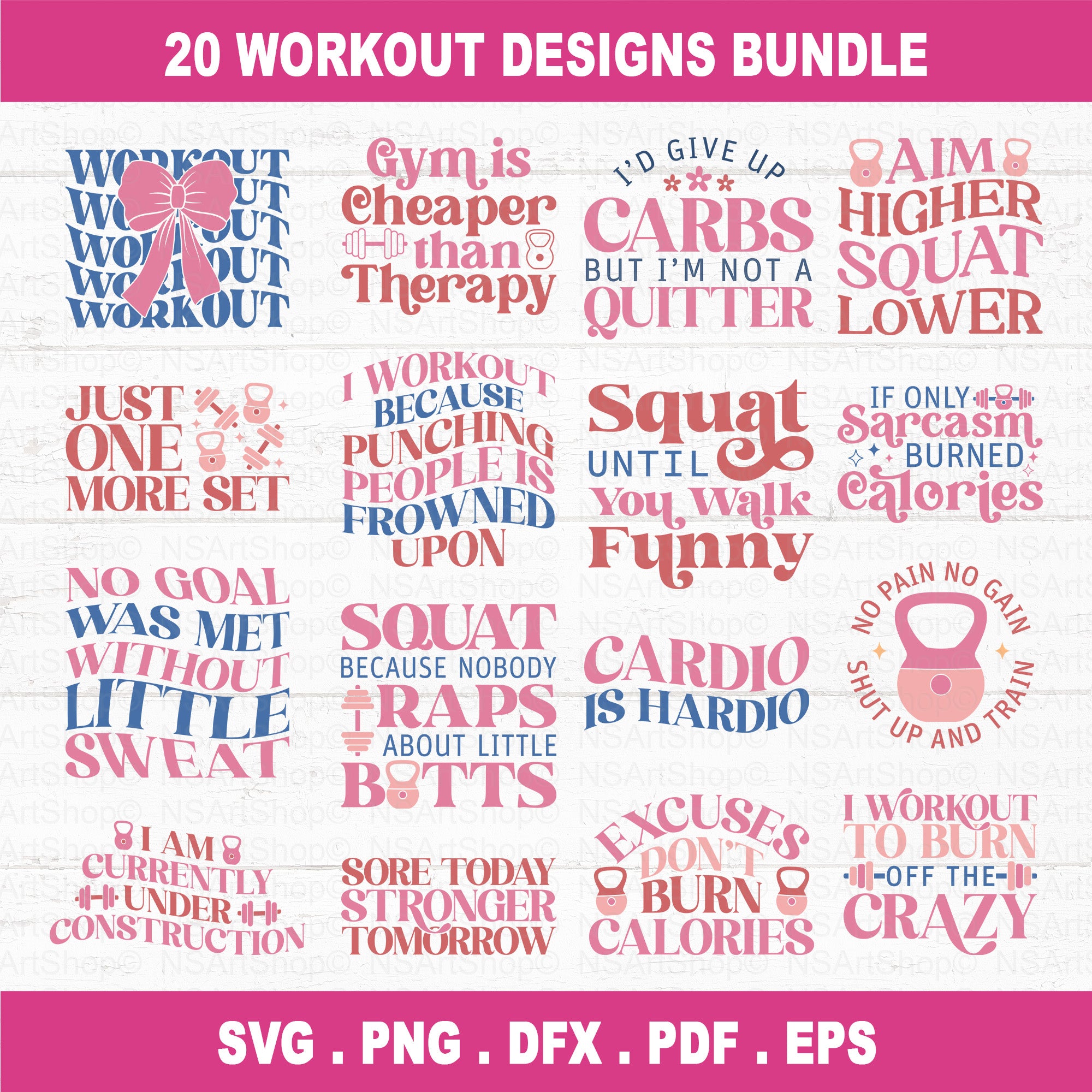 Gym Workout SVG Files