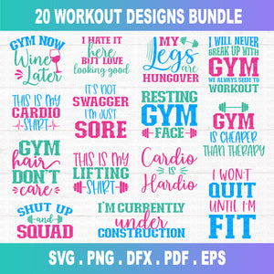 Workout Gym SVG Bundle