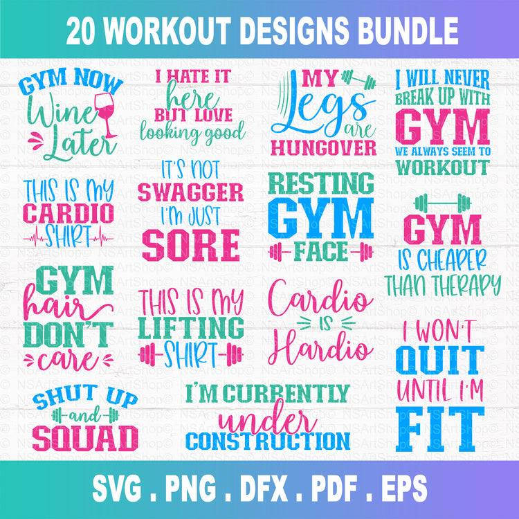 Workout Gym SVG Bundle