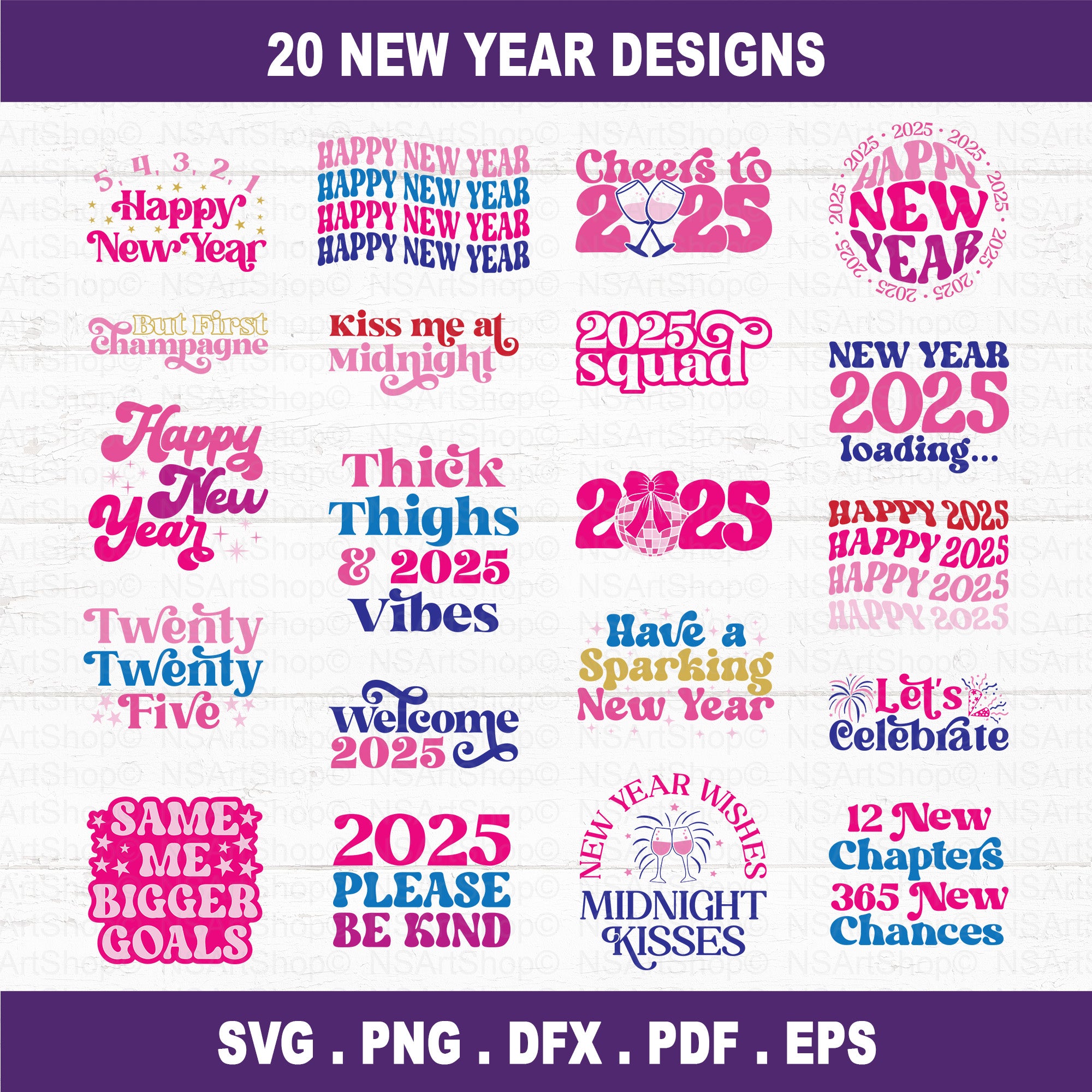 New Years SVG Files