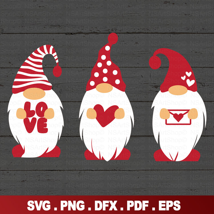 Valentine's Gnome SVG