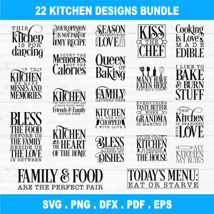 Kitchen Signs SVG Files