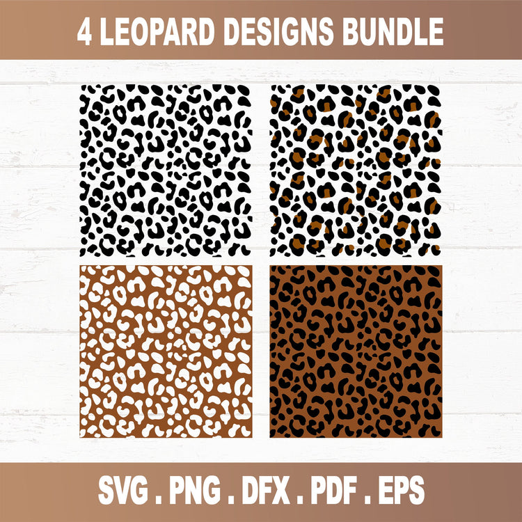 Leopard Print Pattern SVG Bundle