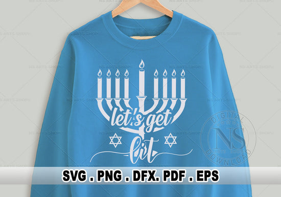 Hanukkah svg menorah