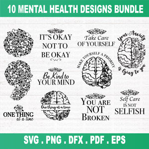 Mental Health Awareness SVG Bundle