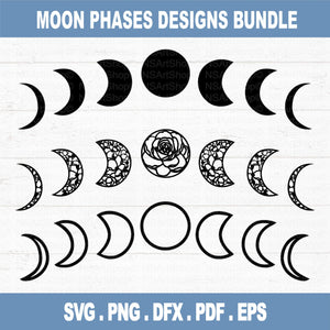 Moon Phases SVG Bundle