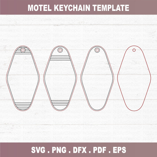 Motel Keychain Template Bundle