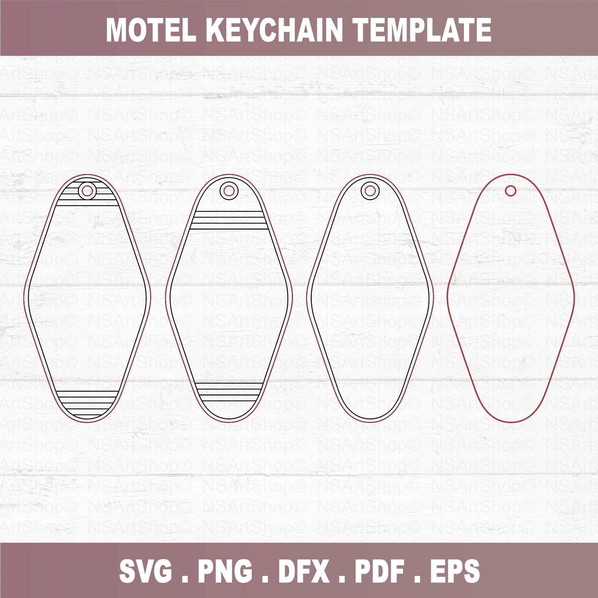 Motel Keychain Template Bundle