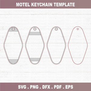 Motel Keychain Template Bundle