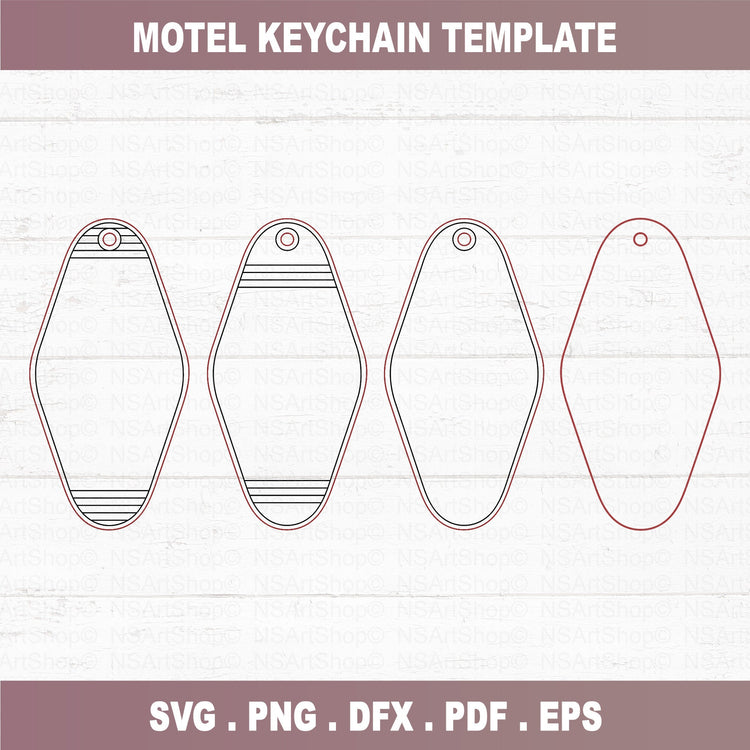 Motel Keychain Template Bundle