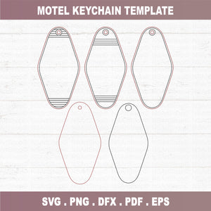 Motel Keychain Template Bundle