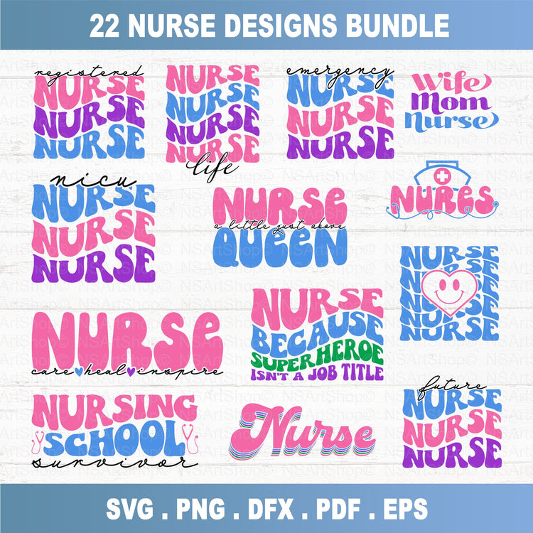 Nurse SVG Bundle Retro