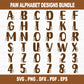 Paw Print Alphabet Letters SVG Bundle