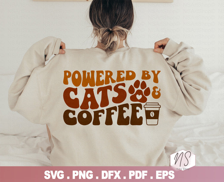 Powered By Cat And Coffee SVG