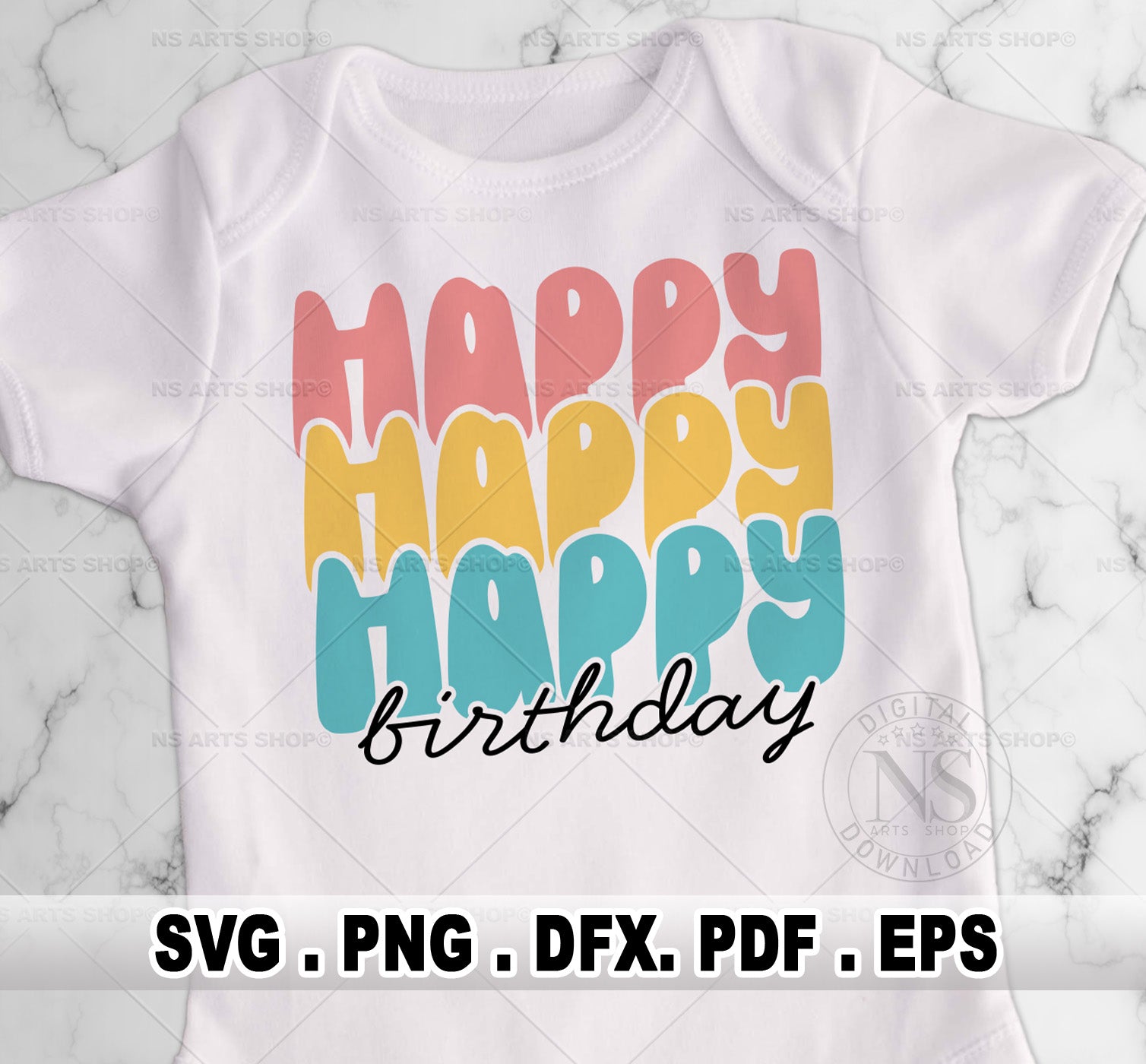 Birthday SVG Bundle Retro