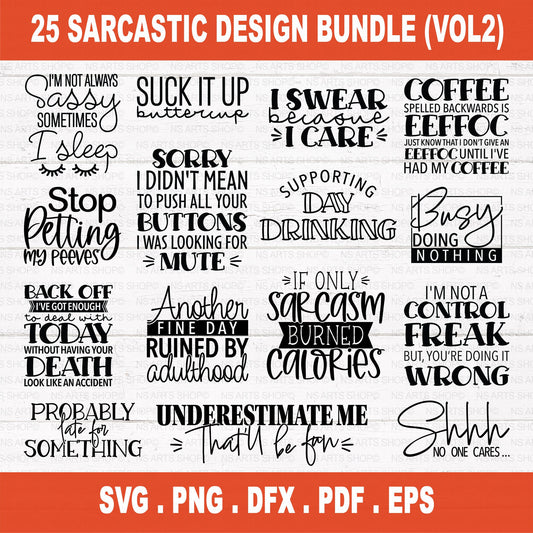 Sarcastic Quotes SVG Bundle