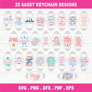 Sassy Motel Keychain SVG Bundle