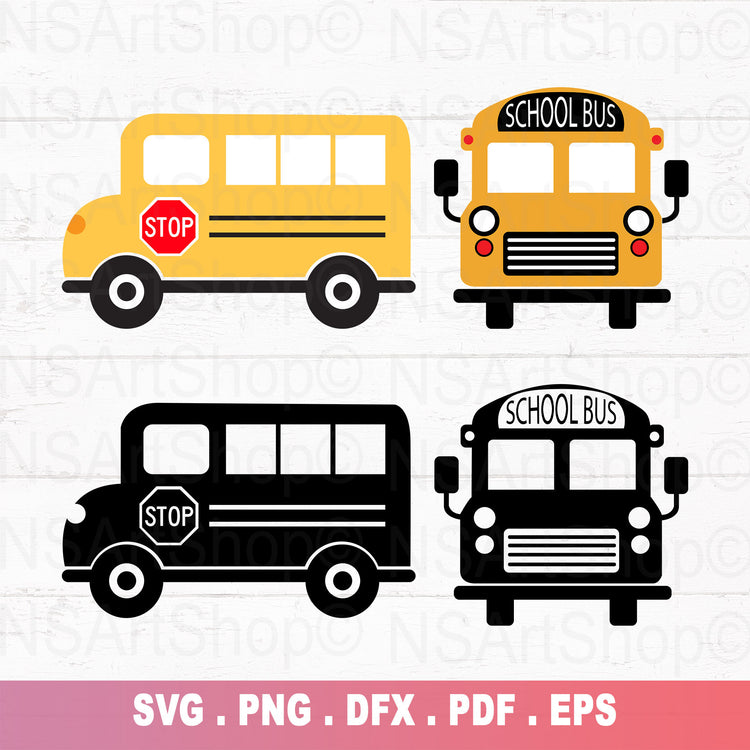 Small short yellow school svg cut file 