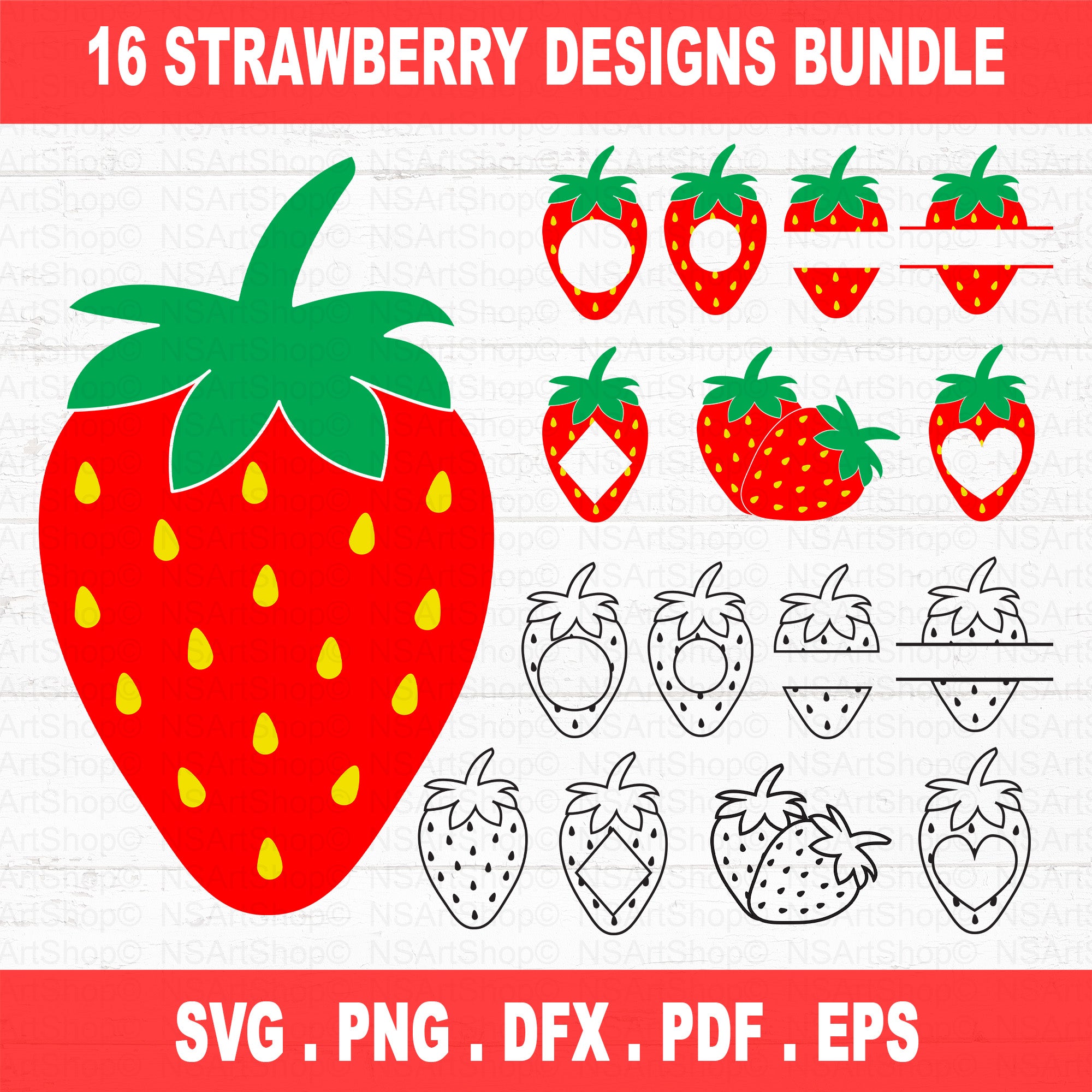 Strawberry SVG Bundle