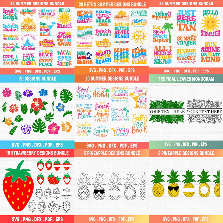 Summer Mega SVG Bundle