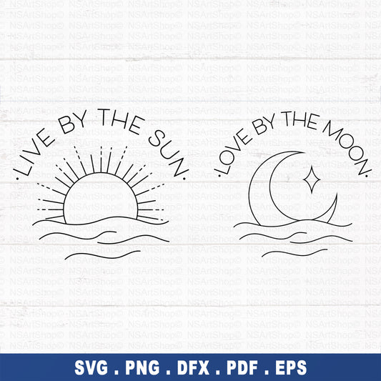 Sun and moon SVG