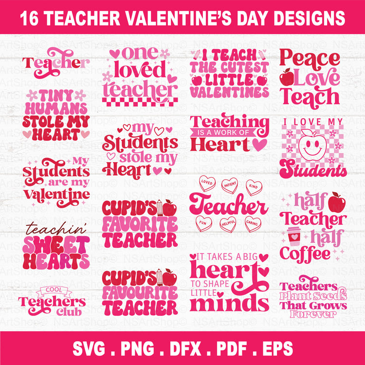 Valentine Teacher SVG Files